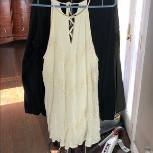 Cream, flowy summer dress
